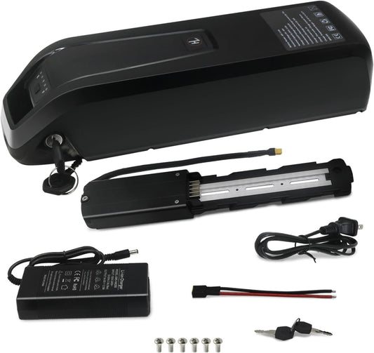 36V 11Ah Electric Bicycle Battery with 42V 2A Fast Charger, XT60 Connector and 30A BMS for 36V Controller 0-1000W Ebike Motor Kit (5-pin)