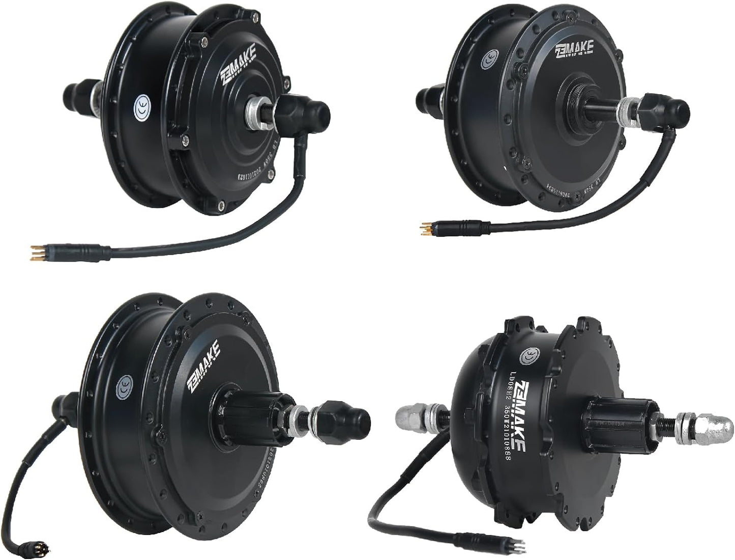 EBIKE Front Wheel 36V 48V 250/350/500/Rear Freewheel/Cassette Electric Bicycle Brushless Non-Gear or Gear Hub Motor ZEMAKE