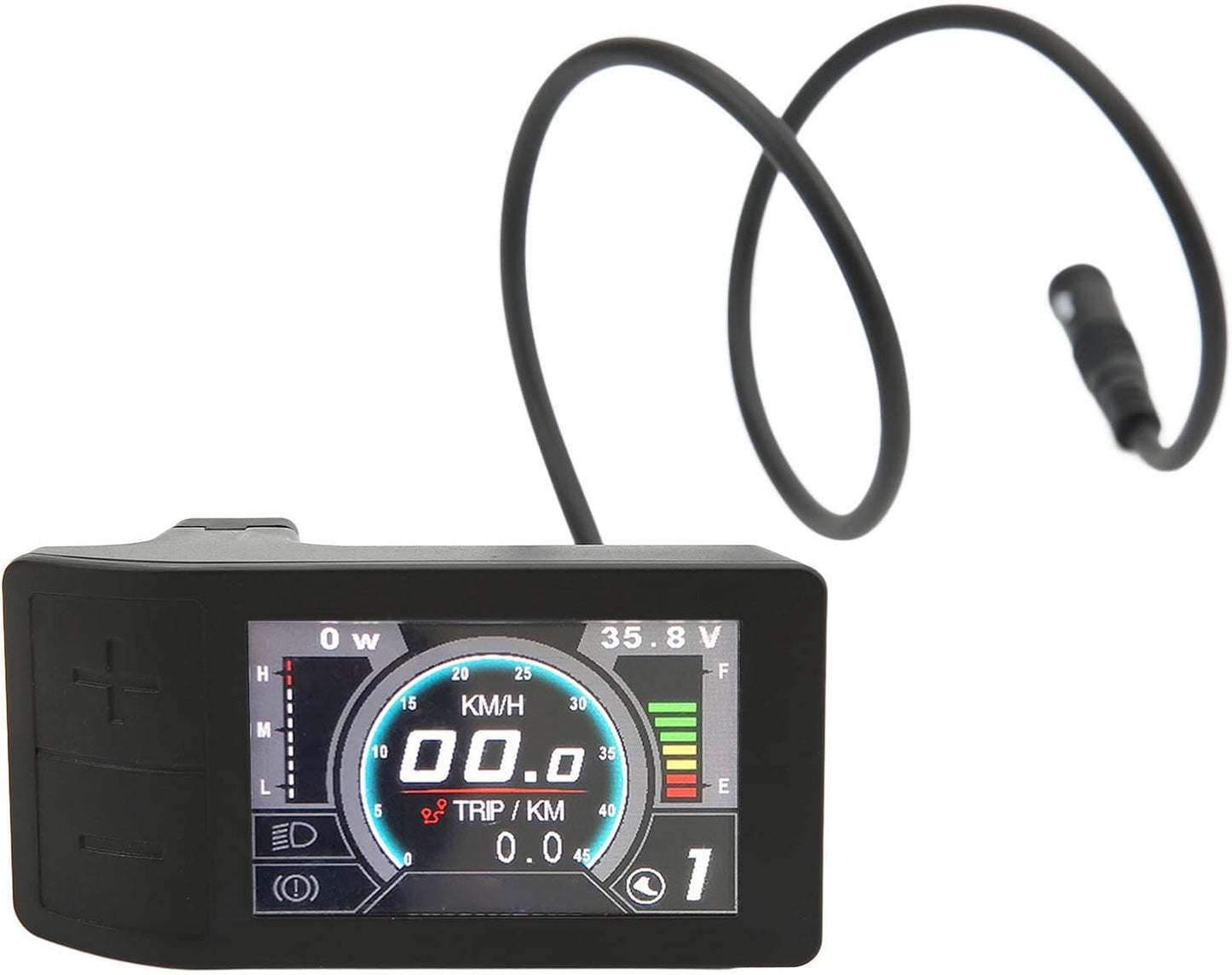 DAUERHAFT 500c Electric Bike Display, Easy Operation, Dustproof ABS Bike Display, IP64 Waterproof for Replacement for Bafang BBS01, BBS02, BBSHD