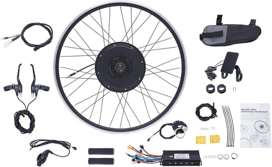DNYSYSJ Electric Bike Conversion Kit, 48V 1000W 700C 28"/29" Front/Rear Wheel E-Bike Conversion Kit w/LCD Display, Powerful Ebike Hub Motor Kit with PAS Bicycle Ebike Wheel Kit