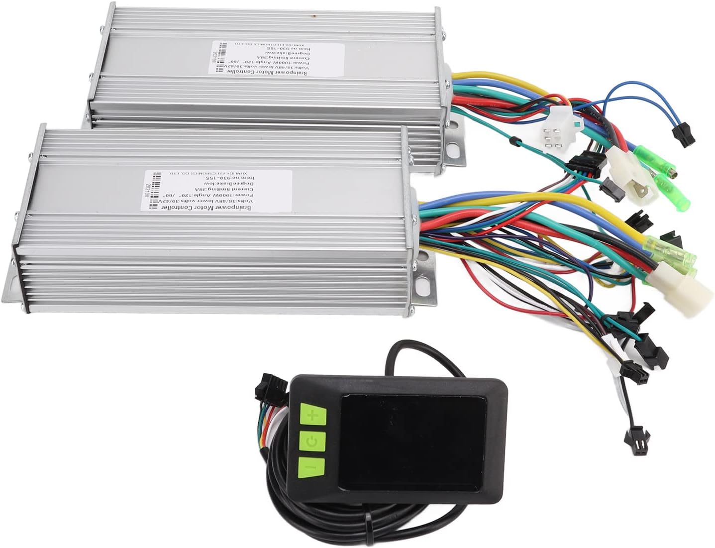 VBESTLIFE 36V 48V 1000W Electric Bicycle Brushless Controller Kit, E-Bicycle Dual Drive Motor Brushless Controller with LCD Display Color Screen Kit for Electric Bicycle Scooter DIY Part