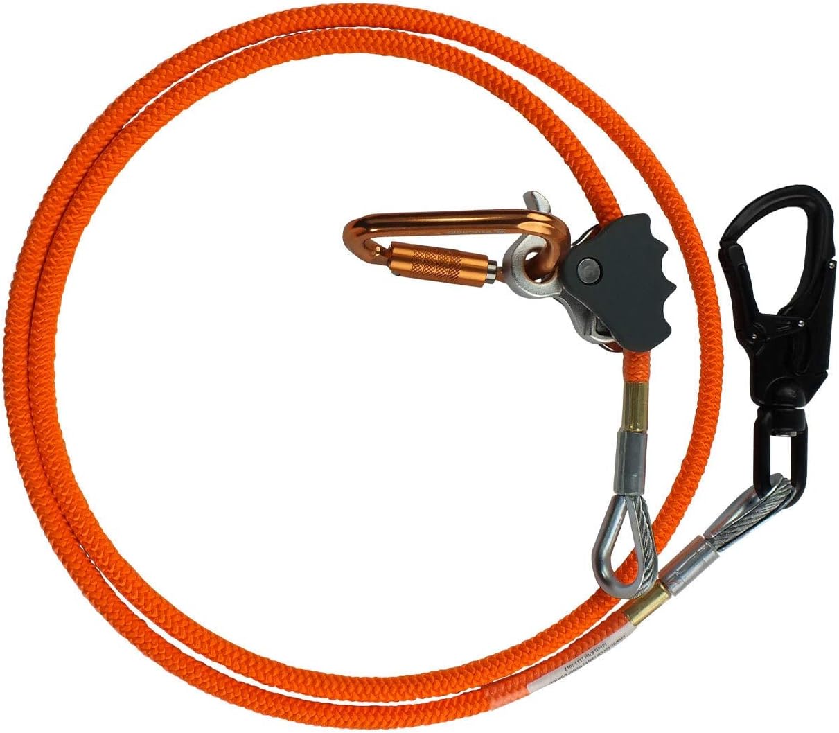 Flip Line Kit with Better Grab Adjuster & Aluminum Swivel - 5/8 inch (8 feet - 15 feet) for Arborist Lanyard/Chainsaw Lanyard Applications-Tree Climbing
