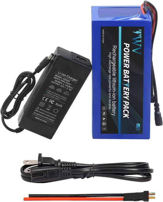 36V 10Ah Electric Bike Lithium Ion 36V 48V 8Ah 10Ah 20Ah Battery with 42V 2Ah Charger for 0-1000W Ebike Motor