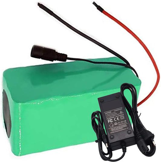 E-Bike Lithium Battery 24V (25.9V) 7500mAh Lithium-ion Battery Pack Waterproof PVC Lithium Battery Fit for 500W Electric Bicycle Motors with BMS+ Charger