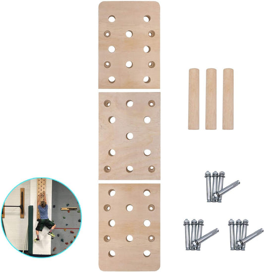 TRENDBOX Climbing Holds, 12"x48" 23 Holes Climbing Pegboard, Rock Climbing Holds with Durable Climbing Wall Training Ladder, Muscle Trainer for Exercise and Fitness Home Gyms