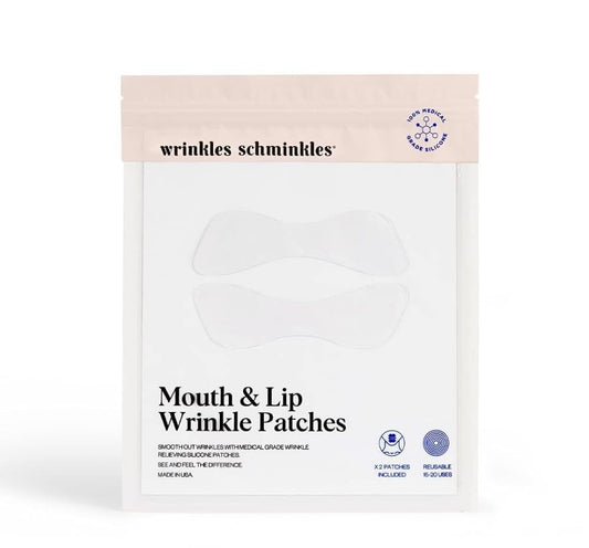 Wrinkles Schminkles Mouth & Lip Wrinkle Patch, 2-Pack, Reusable Hypoallergenic Silicone Smoothing Pads for Lip Wrinkle Prevention