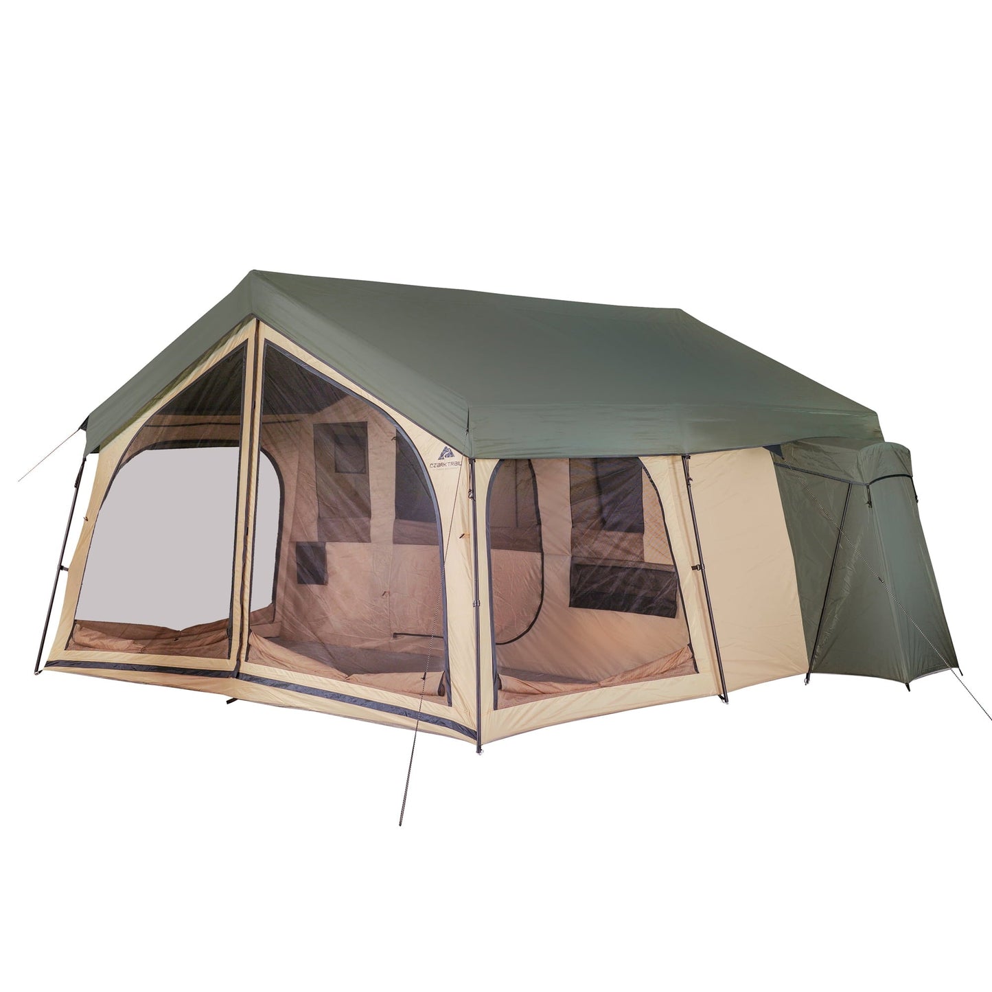 Camping Tent 14-Person 2 Rooms Cabin Outdoor Large Family Lodge With Mud Mat