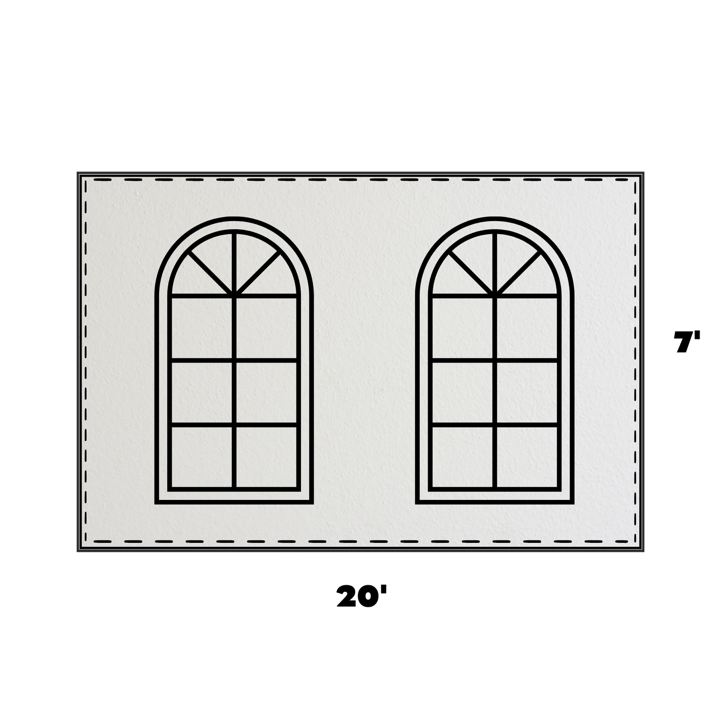 7 x 20 Cathedral Window Sidewall