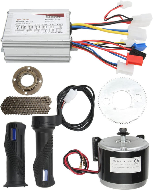 Electric Motor Controller Kit, 12V 350W Electric DC Motor Controller Kit 28A 2700RPM Throttle Grip for Go Kart Electric Scooter Motorcycle