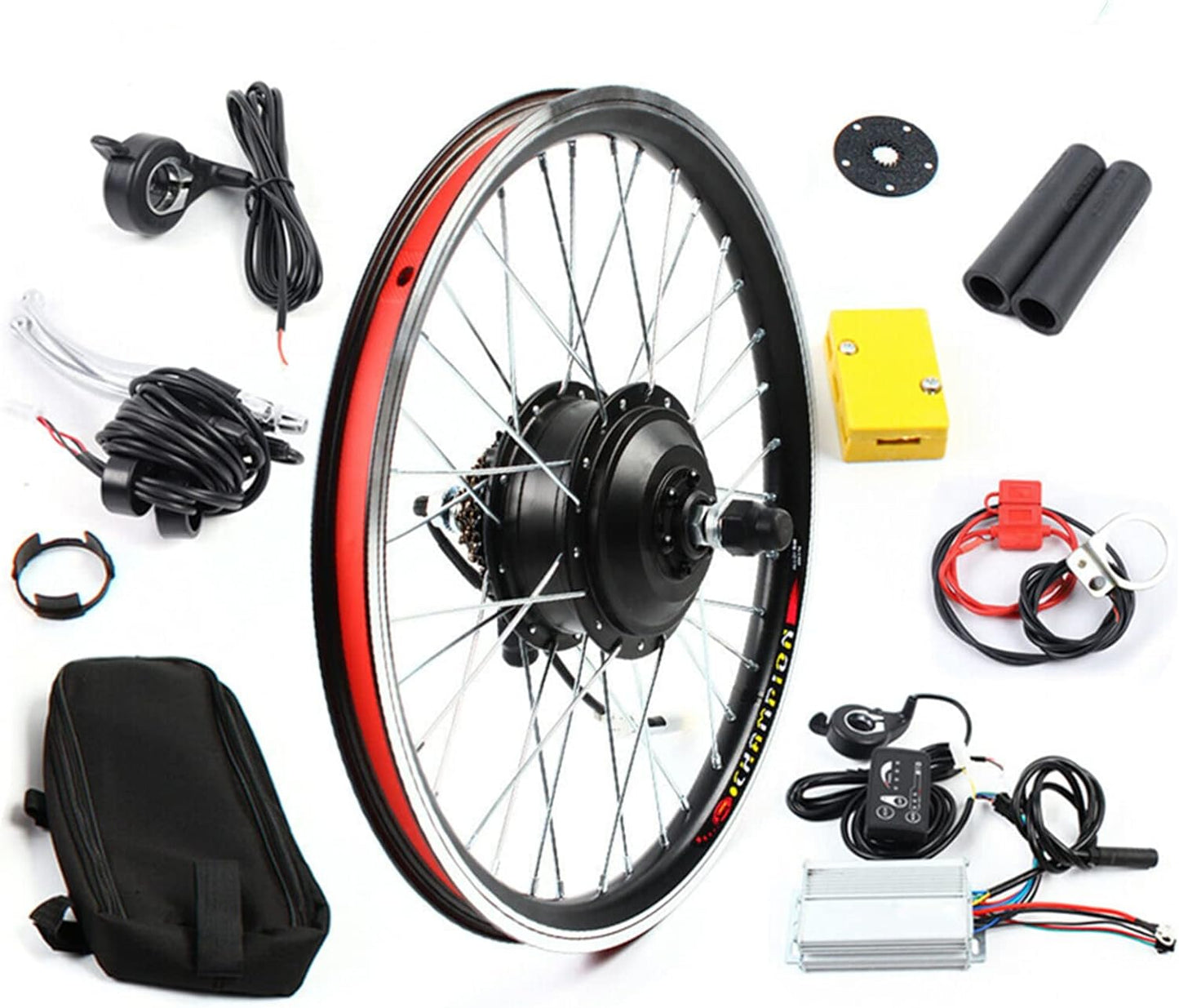 Electric Bicycle E-Bike Conversion Kit Front Rear Wheel Bike Bicycle Cycle E-Bike Hub Wheel Powerful Motor Electric Bicycle Cycling Hub Motor Conversion Kit