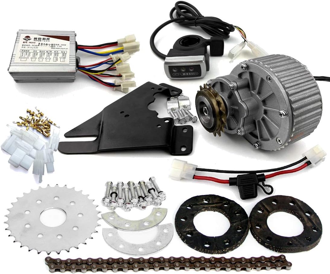 L-faster 450 W Electric Bicycle Left Drive Conversion Installation kit can fit Most of The Usual Bicycle use Spoke Chain Wheel Chain Drive for City Bicycles