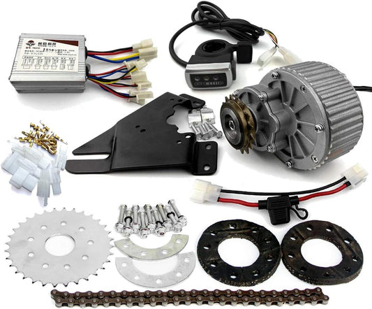 L-faster 450 W Electric Bicycle Left Drive Conversion Installation kit can fit Most of The Usual Bicycle use Spoke Chain Wheel Chain Drive for City Bicycles