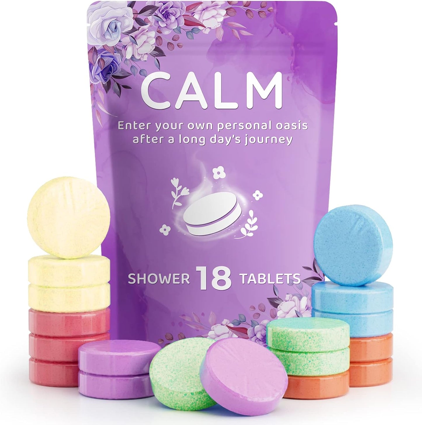 18 Pack Shower Steamers - Valentine's Day, Birthday Gifts - Shower Bombs with Lavender Mint Rose Coco Ocean Grapefruit Natural Fragrance, Self Care & Relaxation Gifts for Women and Men