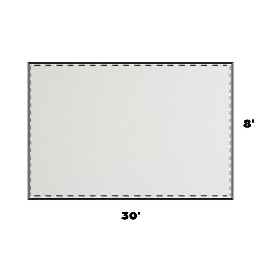 8 x 30 White Royalty Sidewall