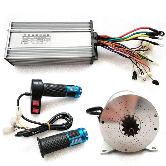 60V 2000W BLDC Motor Kit W/Brushless Controller Electric Scooter Conversion Kit, Three-Speed and Reverse Function, 4300r/min, for Electric Scooter E Bike Engine Motorcycle DIY Part Conversion Kit