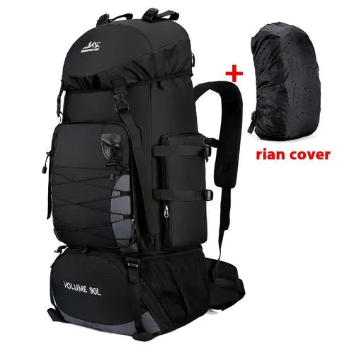 Travel Backpack Hiking Bag Military Backpack - Camping Backpack Motorcycle Black Backpack Packable Army Bags - 80l 90l