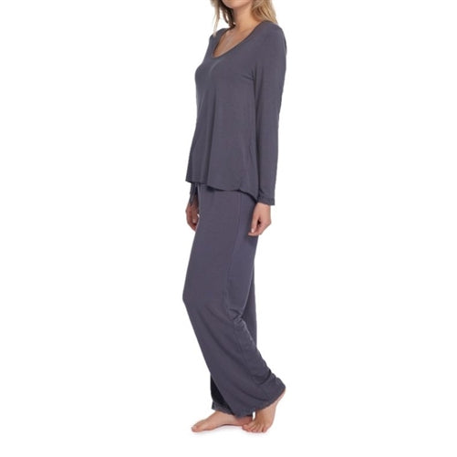 Luxe Milk Jersey Classic Pant & U-Neck Long Sleeve Tee Set