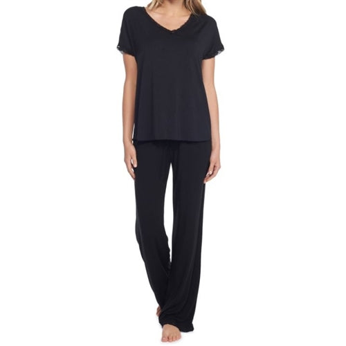 Luxe Milk Jersey V-Neck Tee & Classic Pant Set