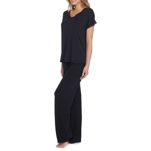 Luxe Milk Jersey V-Neck Tee & Classic Pant Set