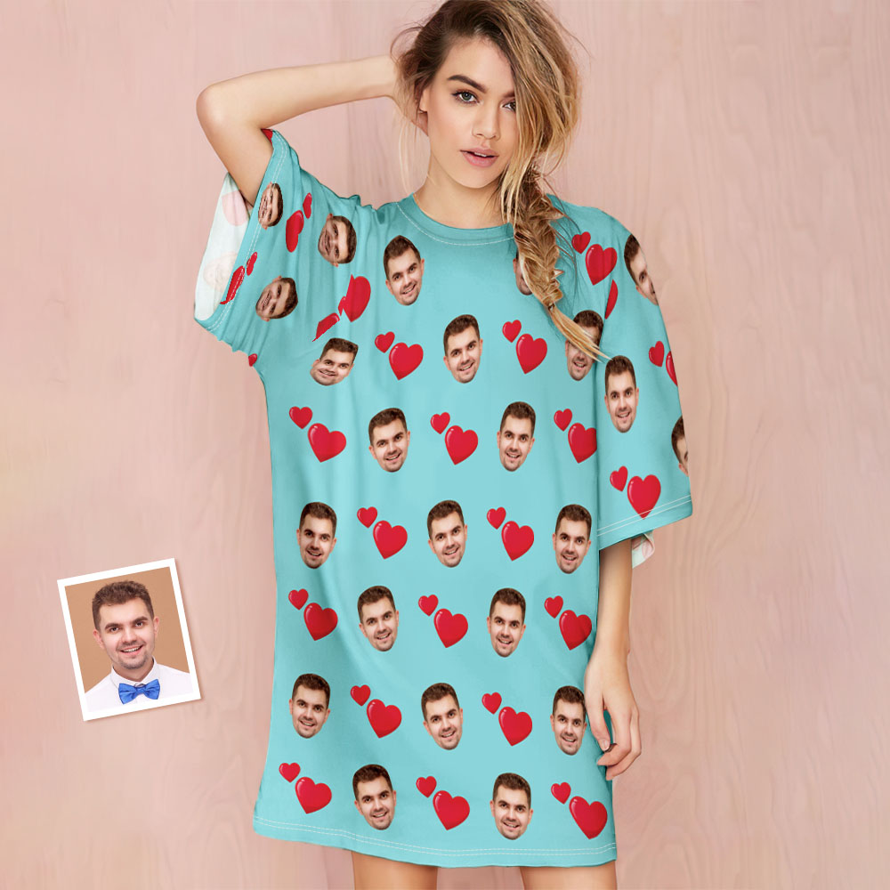 Custom Photo Face Nightdress Fashion Comfortable Design Gifts