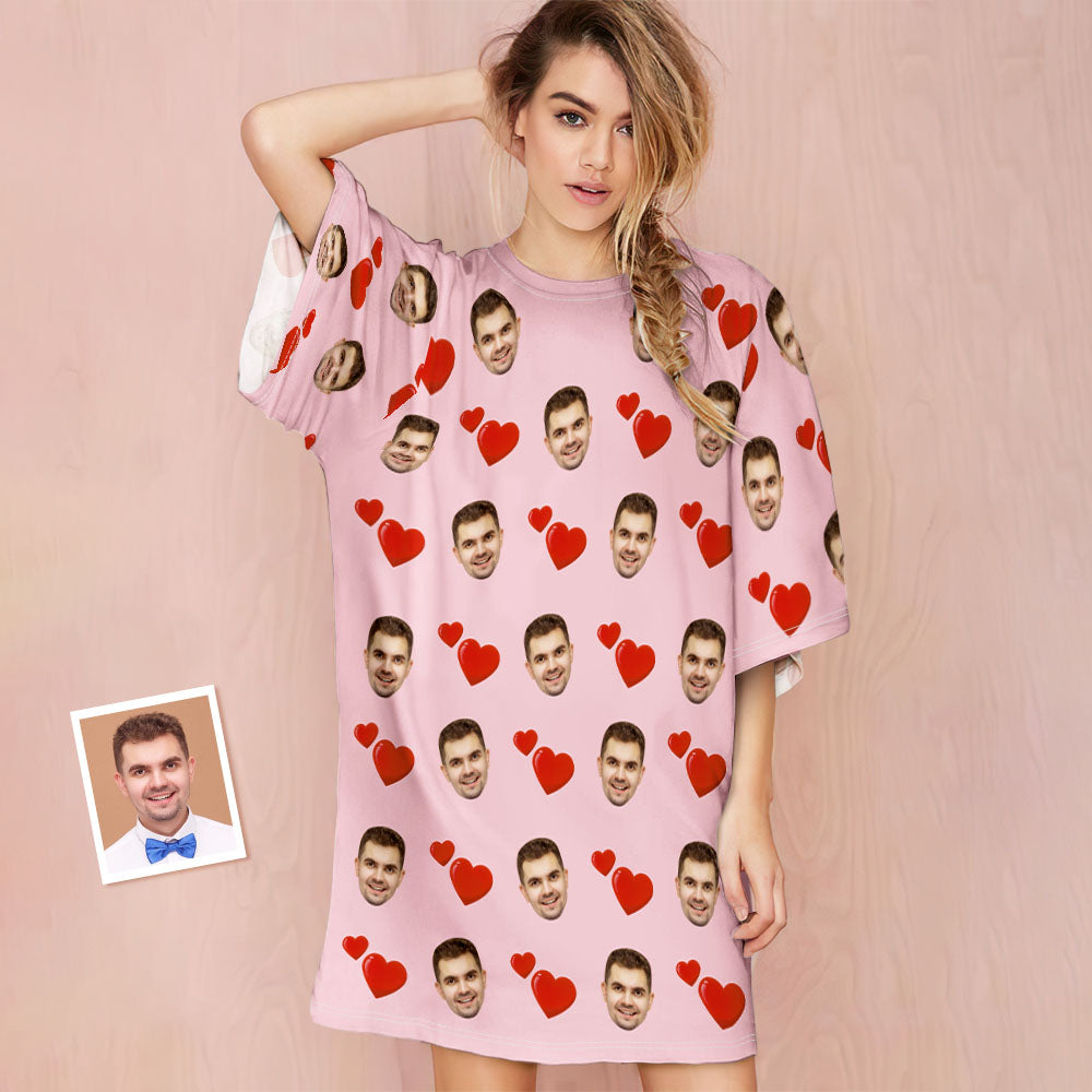 Custom Photo Face Nightdress Fashion Comfortable Design Gifts