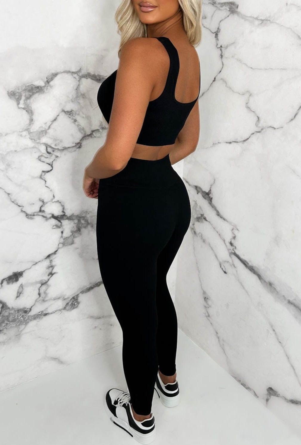 In This Together Black Ultra Soft Ribbed Activewear Set