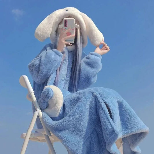 Winter New Coral Fleece Fall Facecloth Warm Home Wear Cute Pajamas Fashion Loose Two-piece Suit Female For Women ShopOnlyDeal