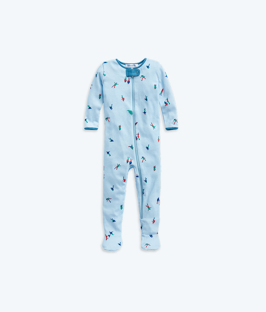 Flat Lay of Pajamas, The Babies' Cotton Matching Family Pajama Set - Snow Day