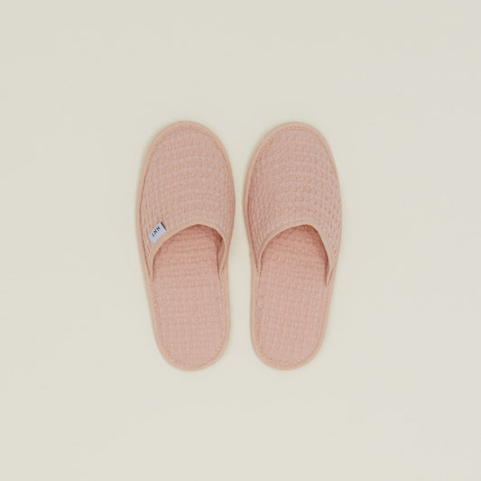 Simple Waffle Slippers - Blush