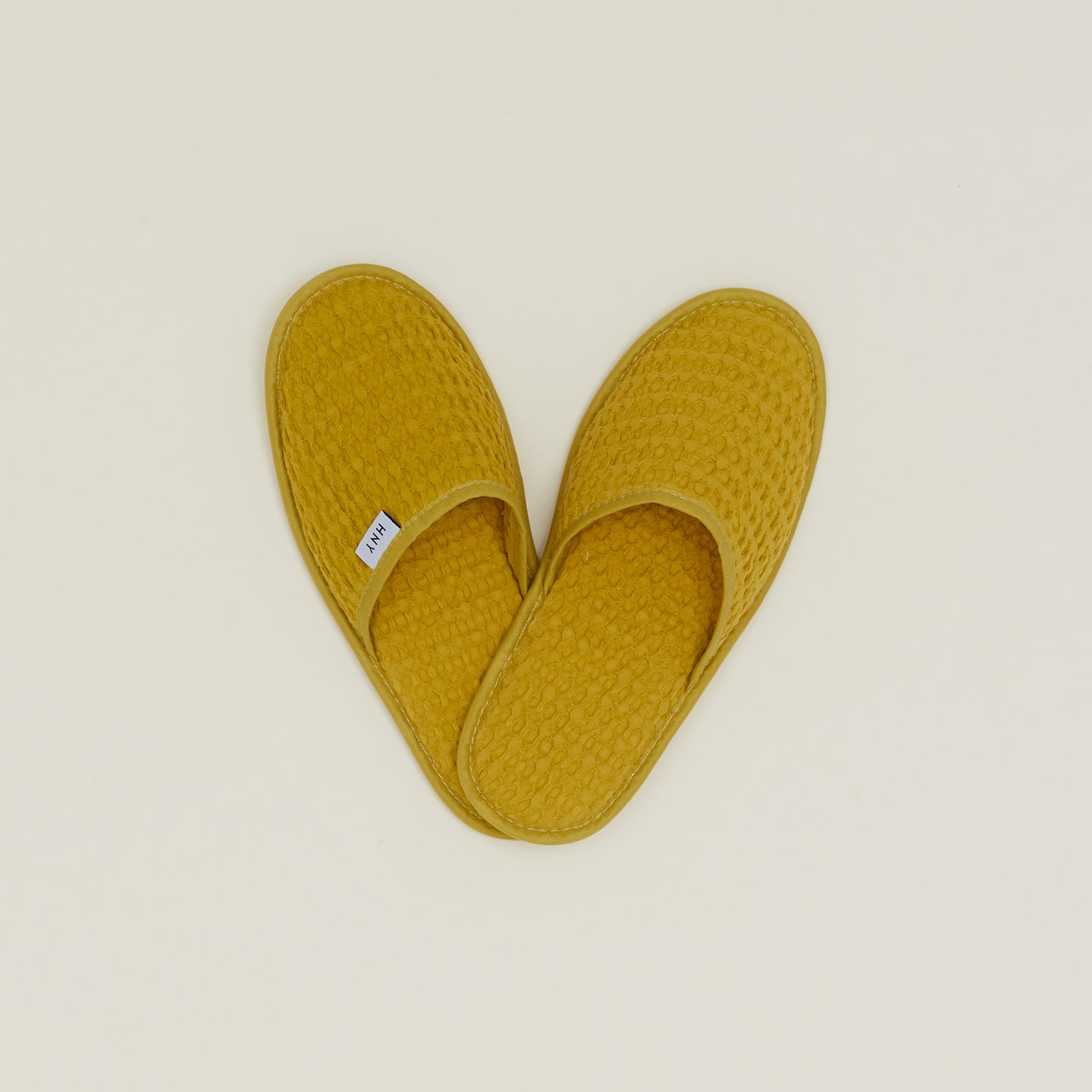 Simple Waffle Slippers - Mustard