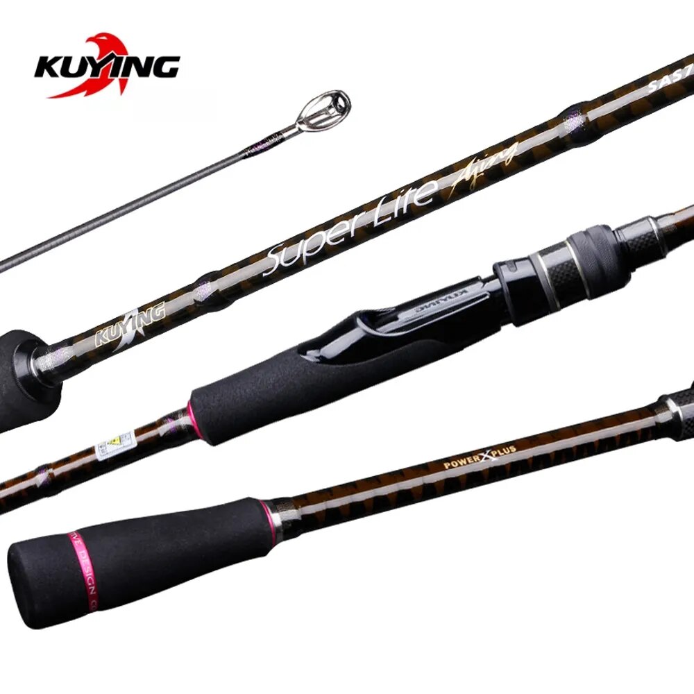KUYING SUPERLITE Ajing 2.04m 6'8'' 2.28m 7'6" 2.31m 7'7'' 2.58m 8'6" Spinning Casting Fishing Lure Rod Pole Super Fast Action