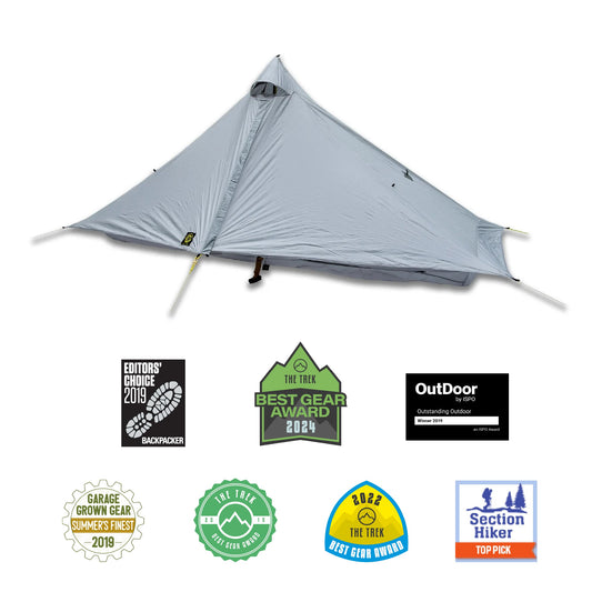 Six Moon Designs Lunar Solo in Gray Showing awards