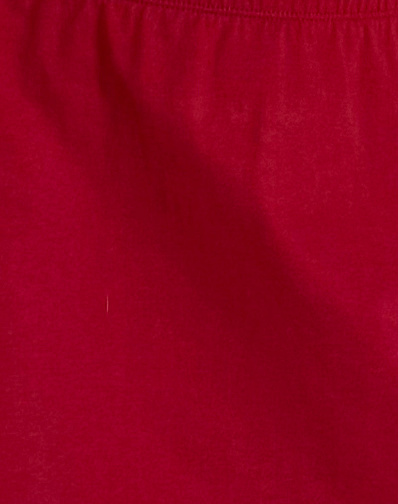 Nidya A-Line Mini Skirt in Adrenaline Red