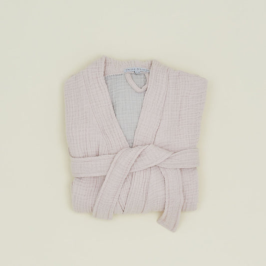 Cotton Gauze Bathrobe - Blush