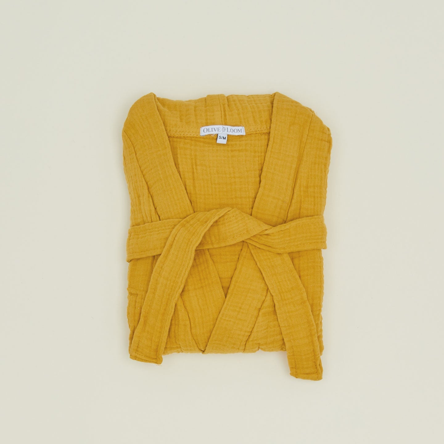 Cotton Gauze Bathrobe - Mustard