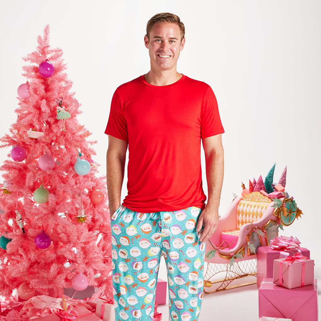 Glitterville™ Papa Noel Men's Short Sleeve Loungewear