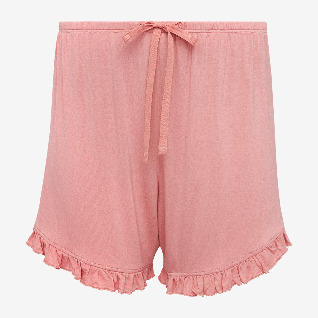 Dusty Rose Women's Tank Ruffled Short Set