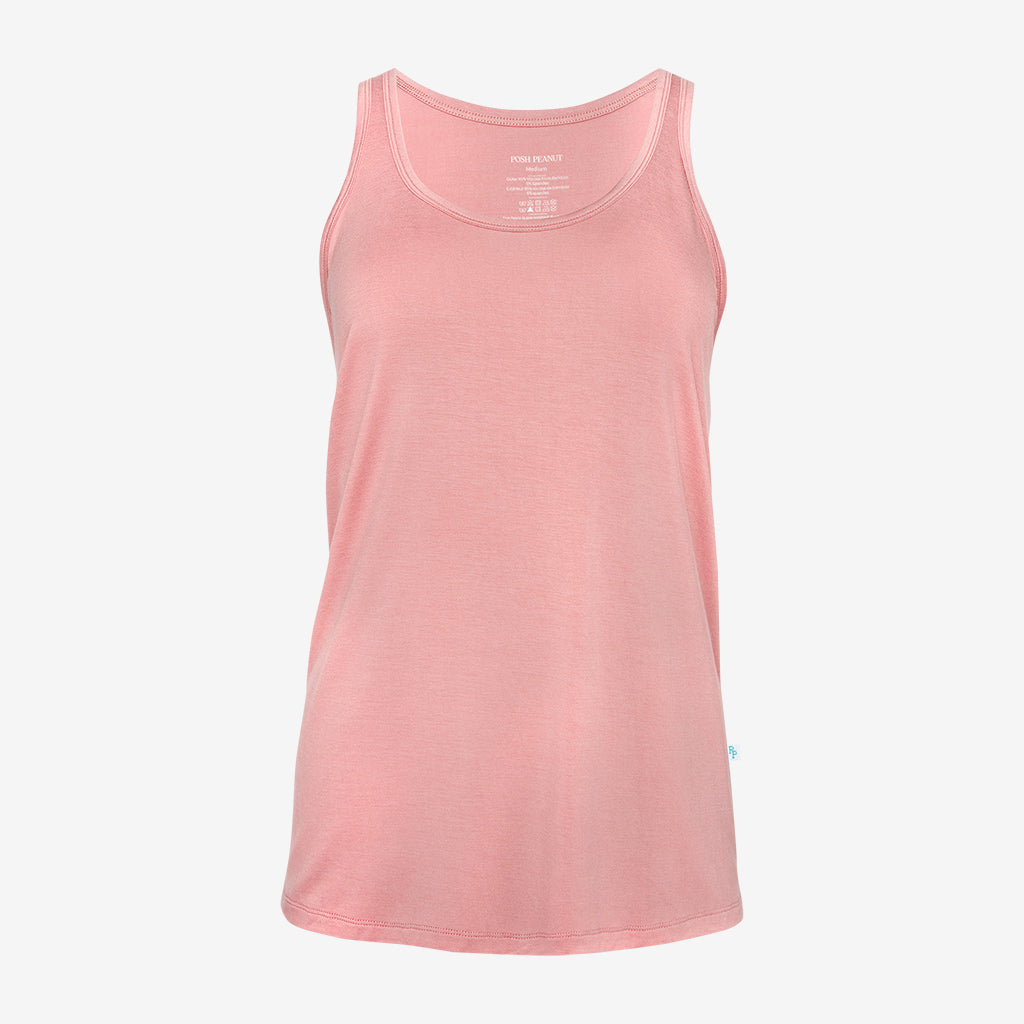 Dusty Rose Women's Tank Ruffled Short Set