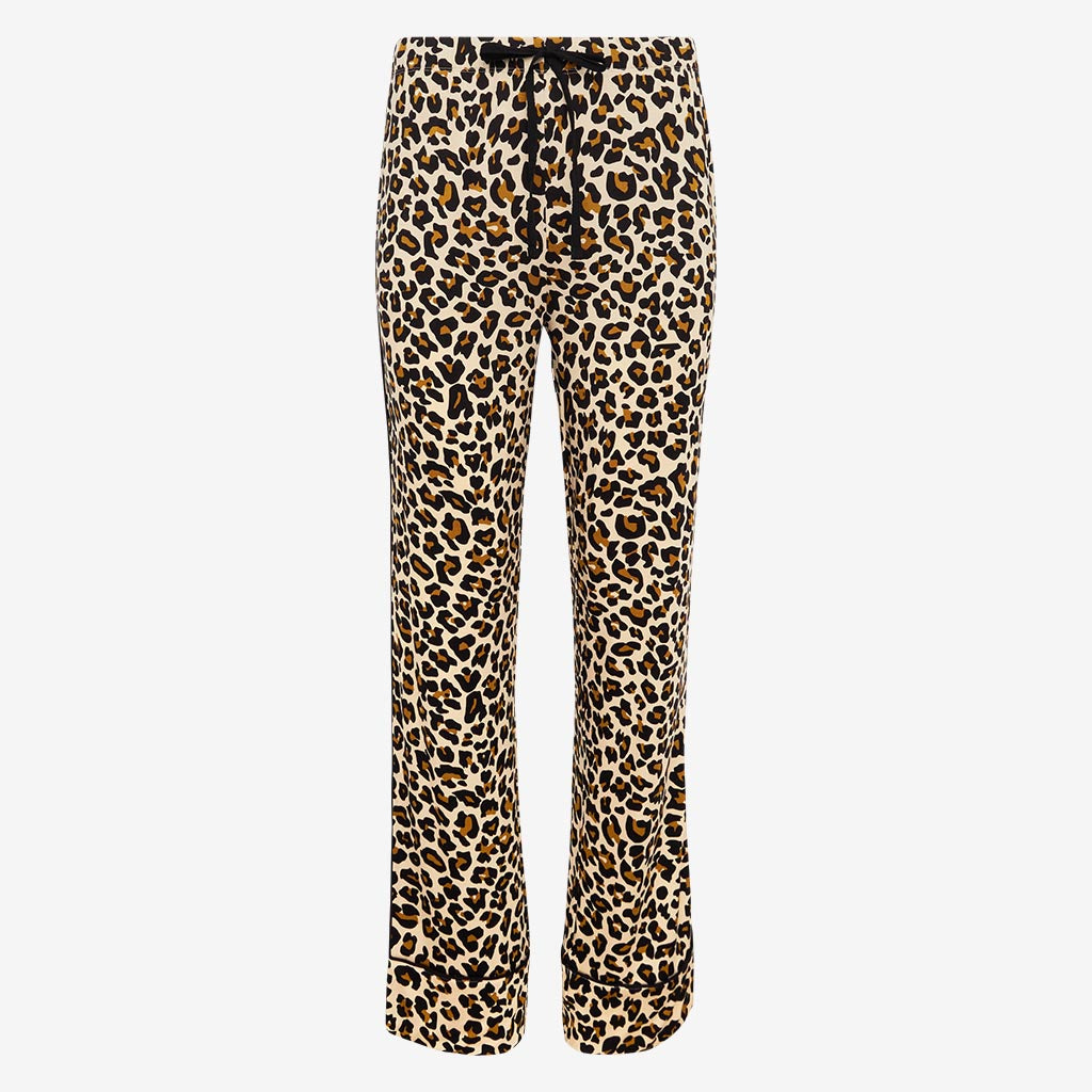 Lana Leopard Tan Women's Relaxed Pant Luxe Loungewear