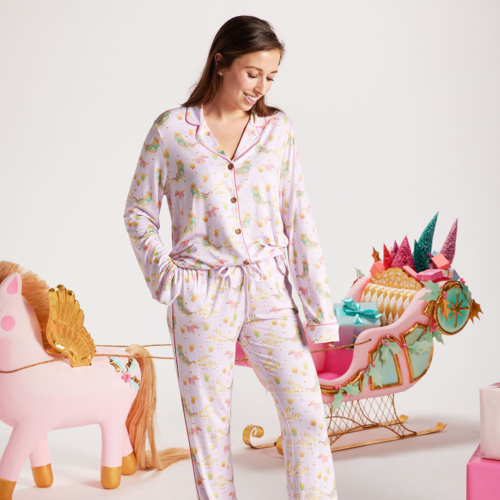 Glitterville™ Parisian Sleigh Women's Relaxed Pant Luxe Loungewear