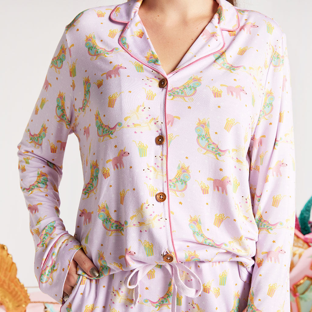 Glitterville™ Parisian Sleigh Women's Relaxed Pant Luxe Loungewear