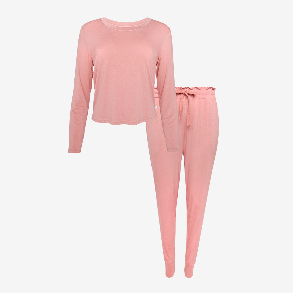 Dusty Rose Women's Long Sleeve Scoop Loungewear