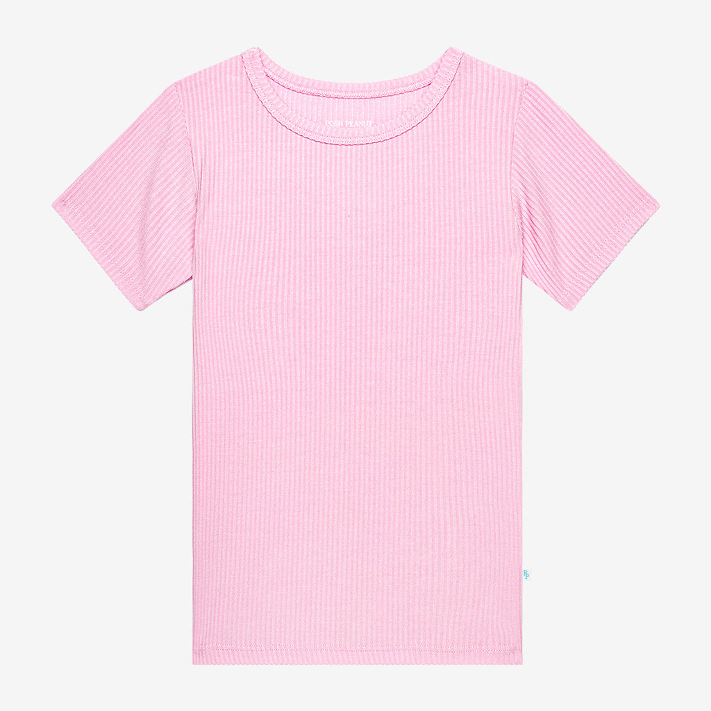 Posh Pink Ribbed Classic Pajama Set