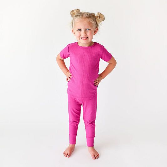 Posh Violet Ribbed Classic Pajama Set
