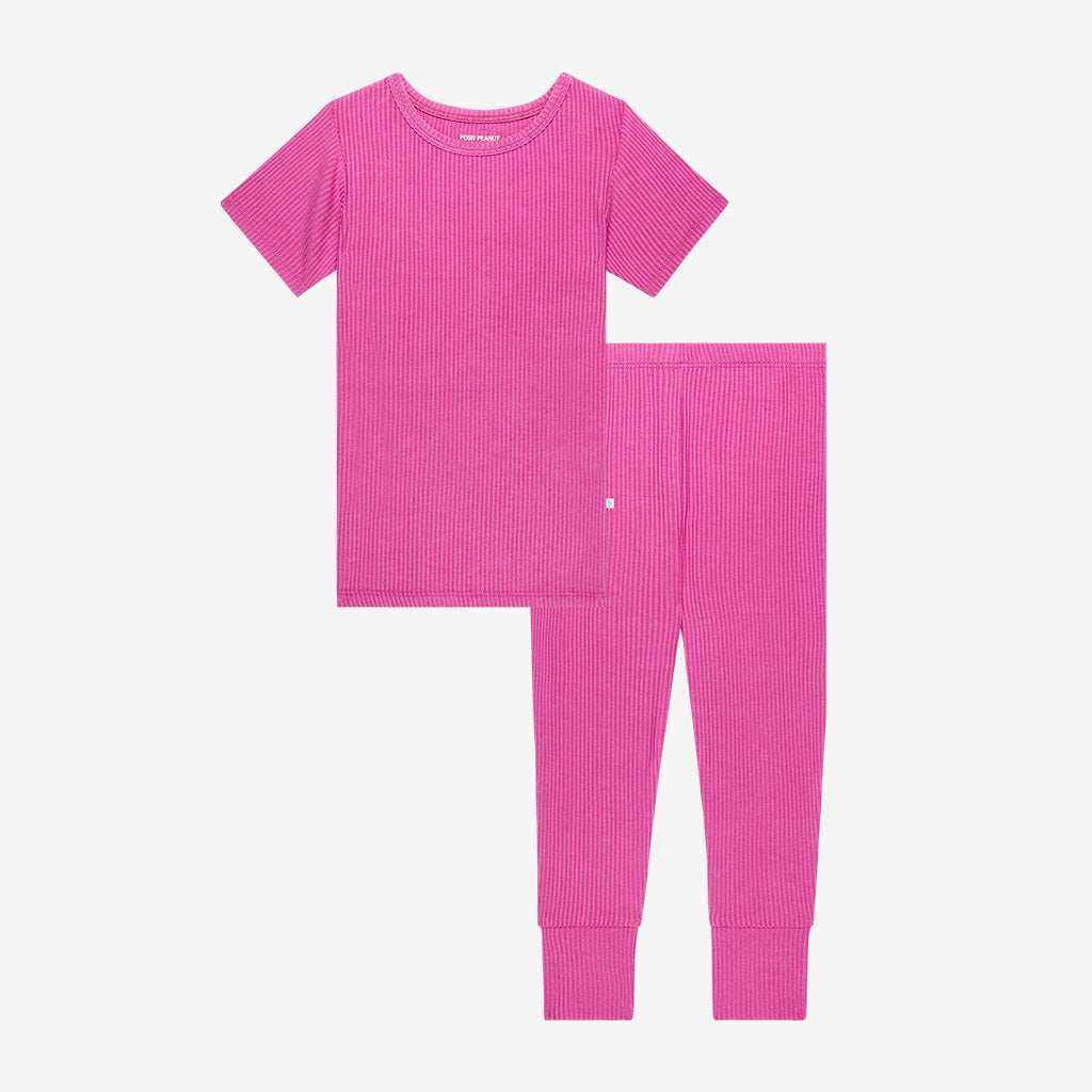 Posh Violet Ribbed Classic Pajama Set