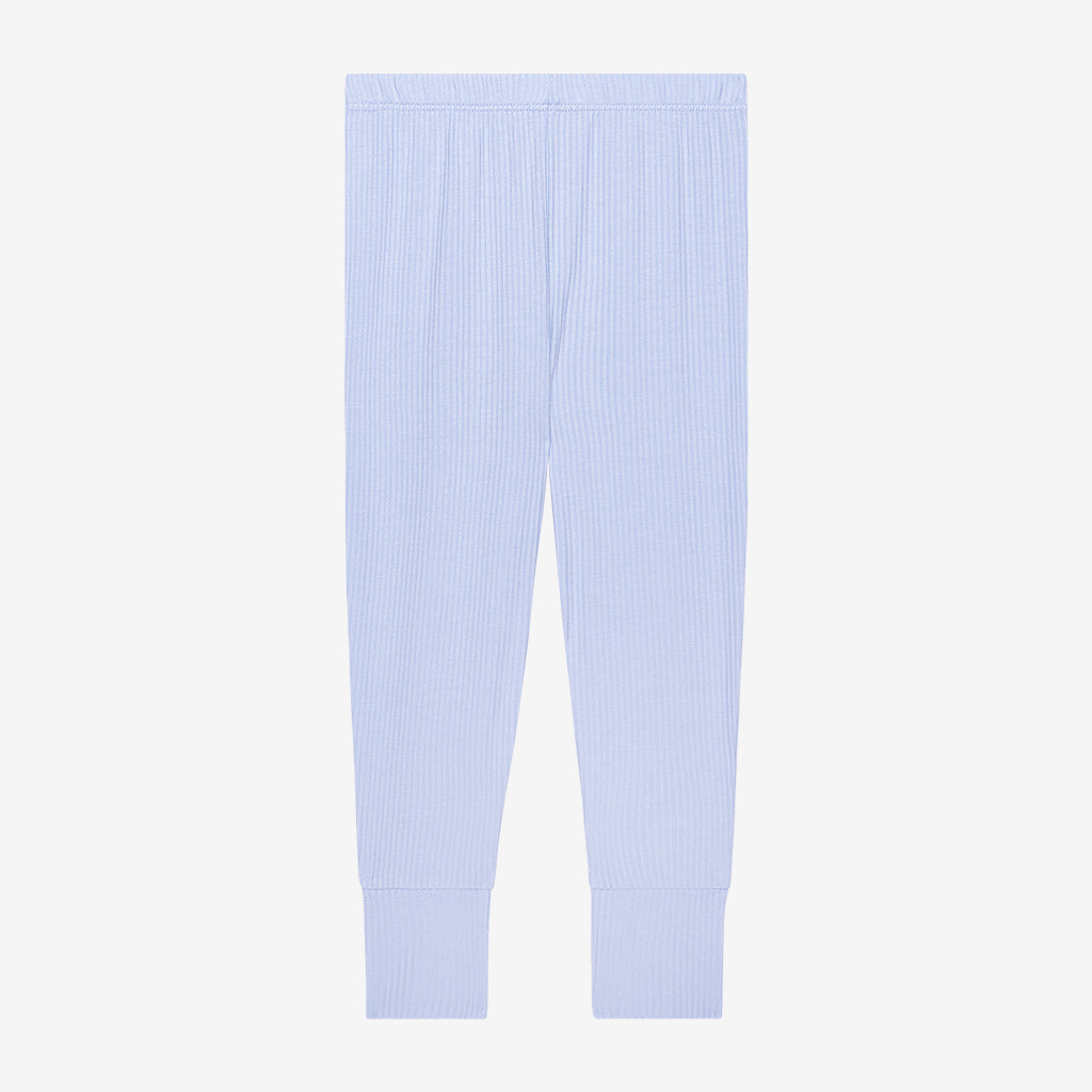 Powder Blue Ribbed Classic Pajama Set