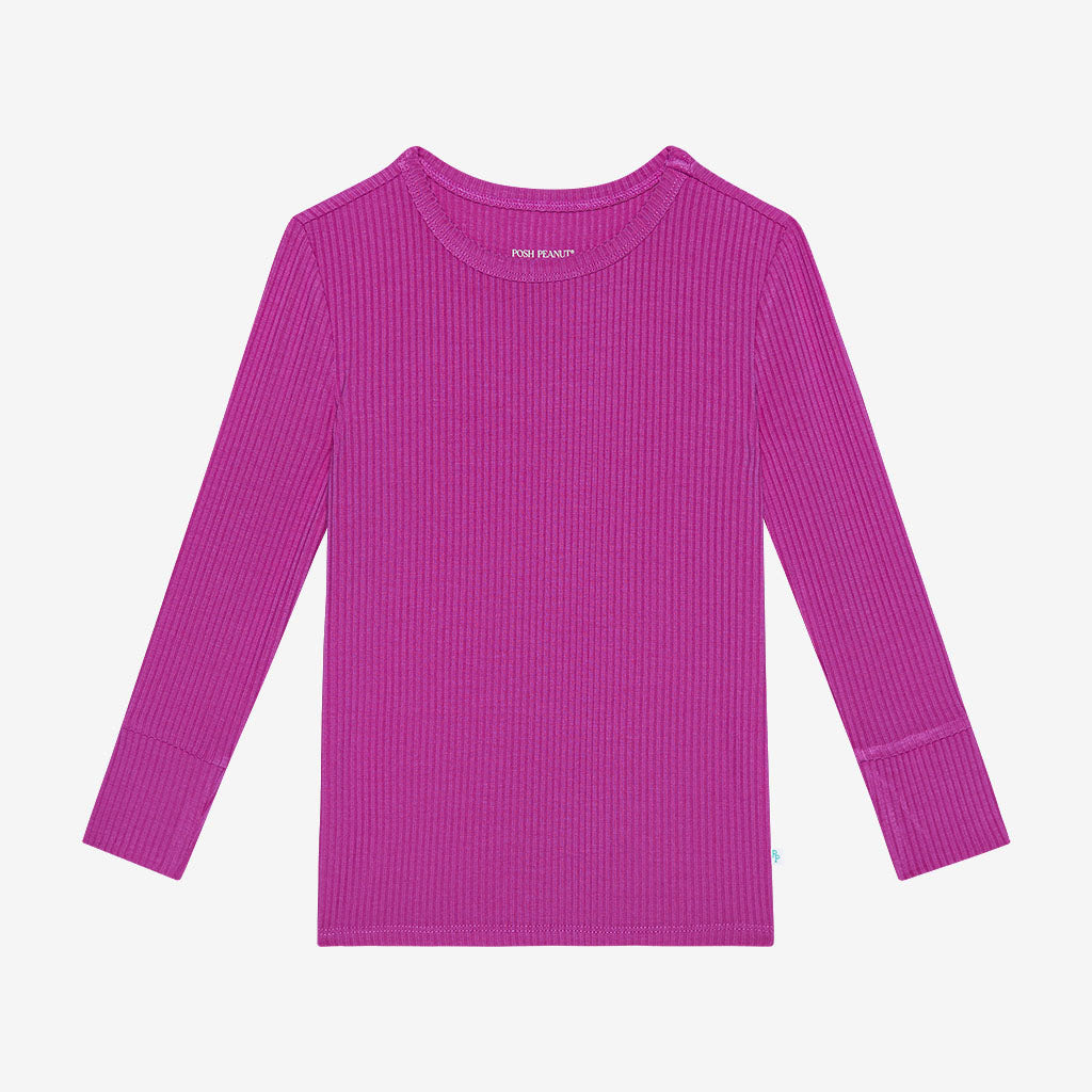 Posh Plum Ribbed Classic Pajama Set