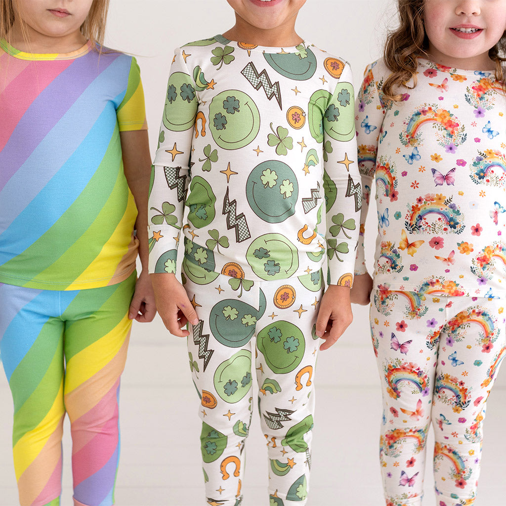 Rainbow Stripe Classic Pajama Set