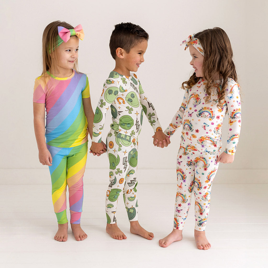 Rainbow Stripe Classic Pajama Set