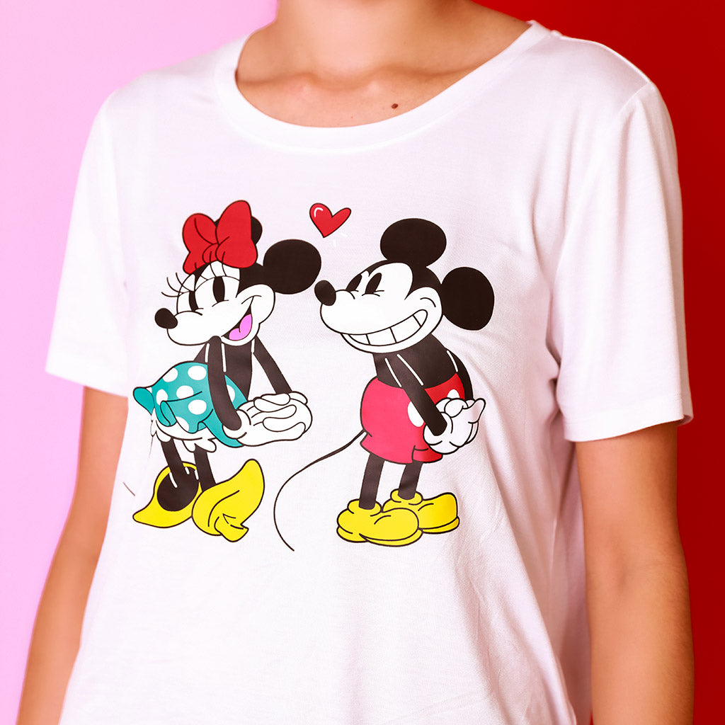 Disney's Mickey Loves Minnie Women’s Scoop Tee